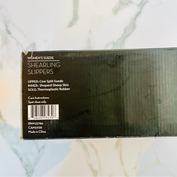 Catherine Malandrino Shearling Lined Genuine Suede Slippers  Sz 9-11 Large NWB - Picture 5 of 12